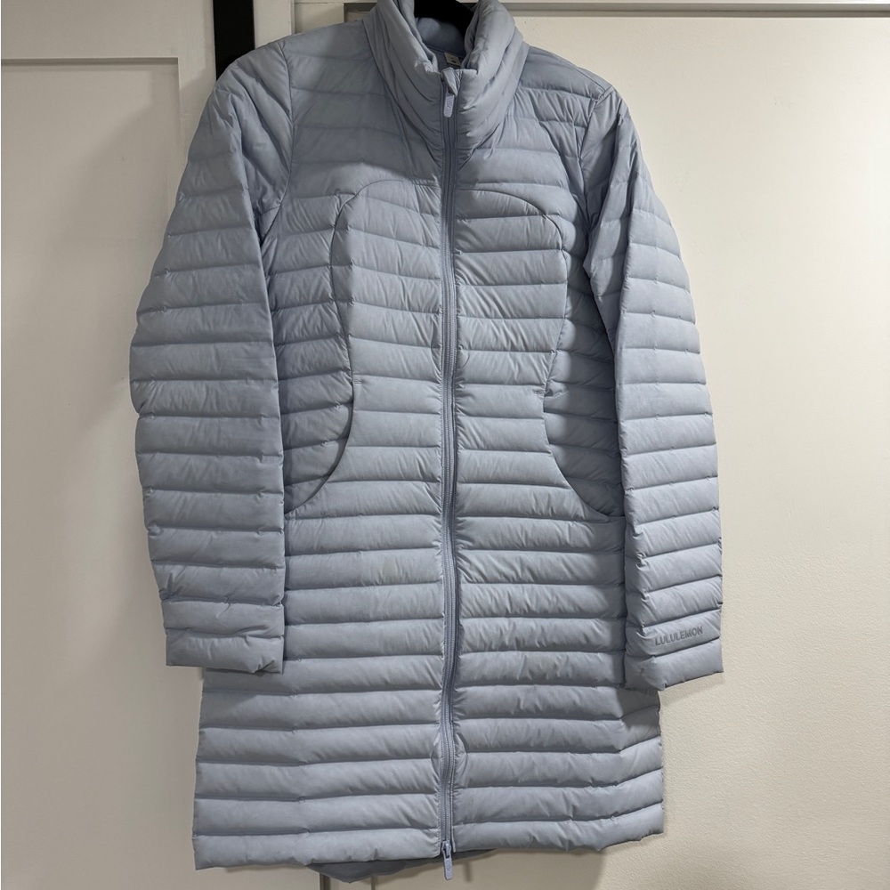 Women's light blue Lululemon Puffer Coat